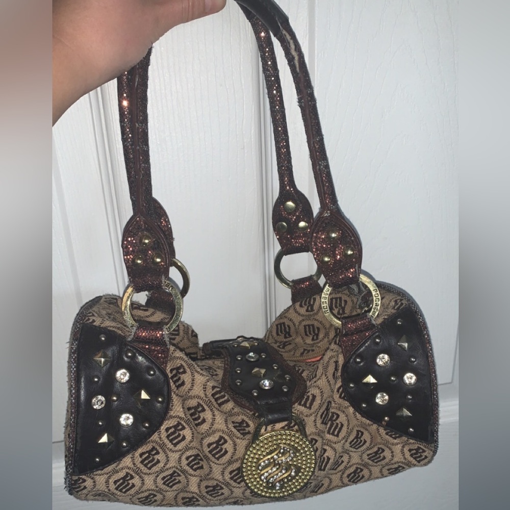Rocawear tan and brown purse with gold